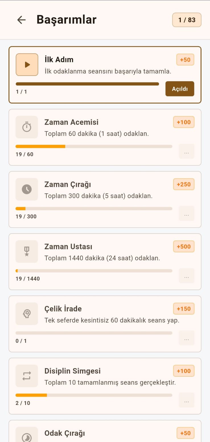 Başarımlar Ekranı